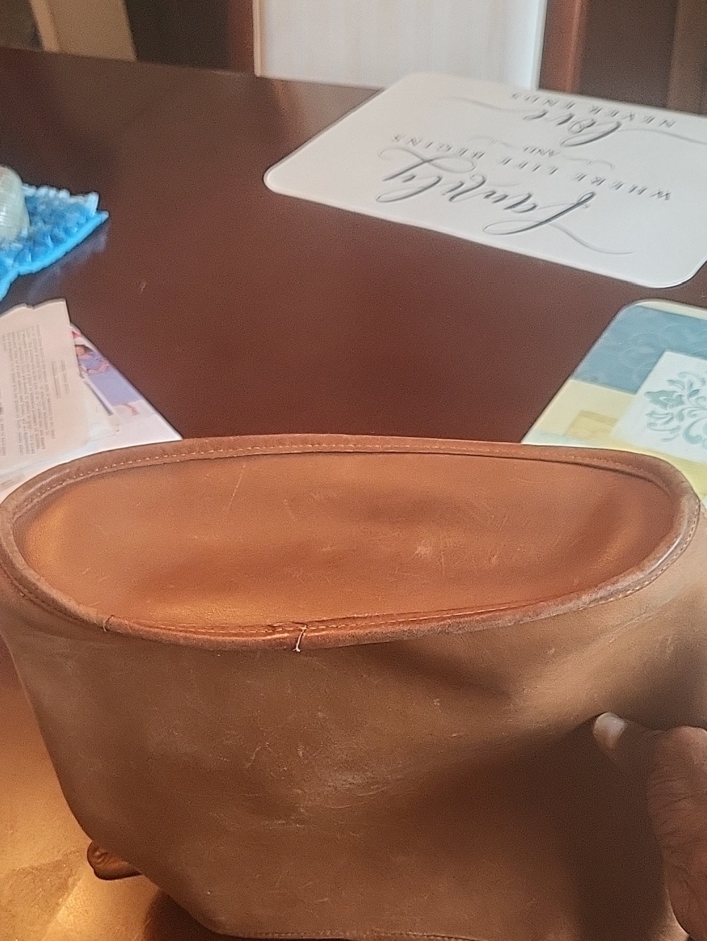 Tan Leather Crossbody Coach Purse - Smooth Finish - Picture 2 of 13